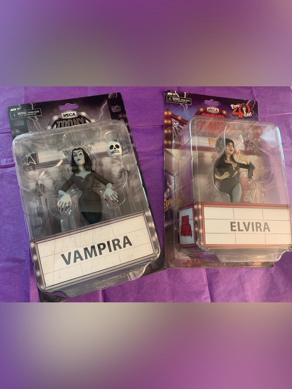 Vampira and Elvira Figurines